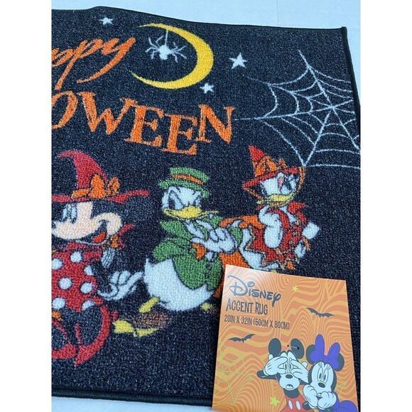 Disney Mickey Minnie Pluto Donald Daisy Goofy Halloween Accent Rug 20" x 32" NWT - Picture 5 of 8